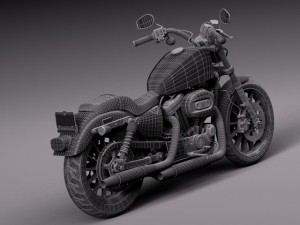 Harley-Davidson Iron 883 Roadster 2015 3Dモデル