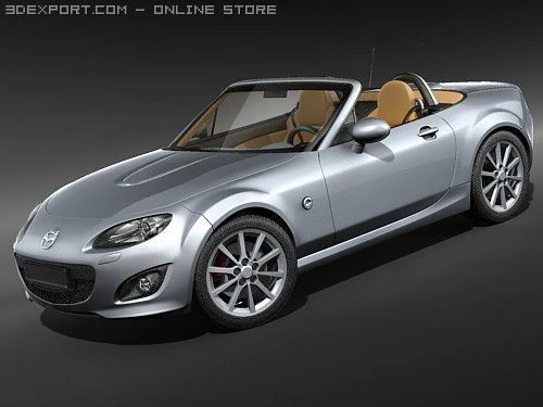 Mazda MX-5 Miata 2009 3D Model .c4d .max .obj .3ds .fbx .stl .blend 