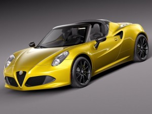 Alfa Romeo 4C Spider 2015 3D 모델