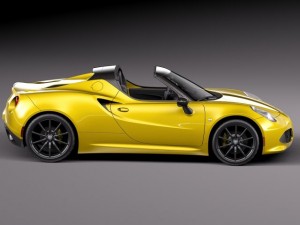 Alfa Romeo 4C Spider 2015 3D Model