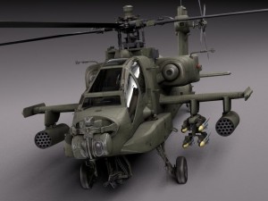 AH64A Apache Helicopter Modelo 3D