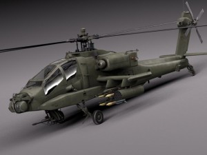 AH64A Apache Helicopter 3D Модель