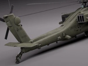 AH64A Apache Helicopter 3D Model