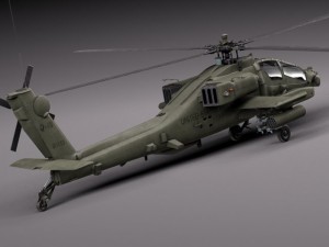 AH64A Apache Helicopter Modelo 3D