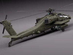 AH64A Apache Helicopter 3D Model