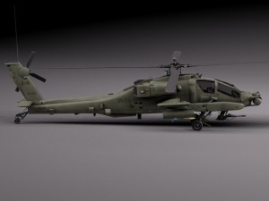 AH64A Apache Helicopter Modelo 3D