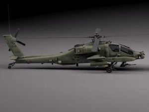 AH64A Apache Helicopter 3D Model
