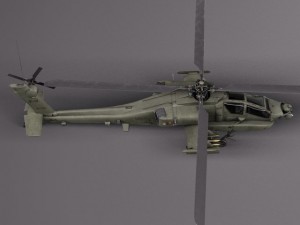 AH64A Apache Helicopter Modelo 3D