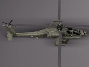 AH64A Apache Helicopter 3D Model