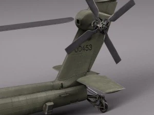 AH64A Apache Helicopter 3D Model