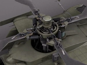 AH64A Apache Helicopter 3D Model