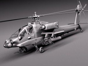 AH64A Apache Helicopter Modelo 3D