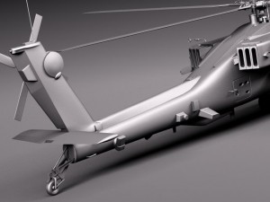 AH64A Apache Helicopter Modelo 3D