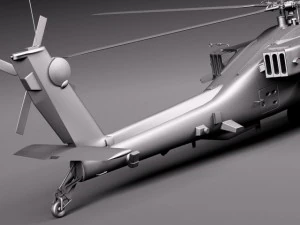 AH64A Apache Helicopter 3D Model