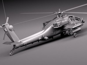 AH64A Apache Helicopter Modelo 3D