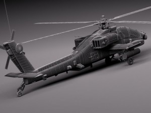 AH64A Apache Helicopter Modelo 3D