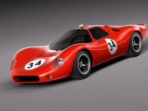P68 GT 1986 Auto da corsa Modello 3D