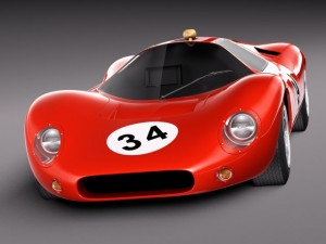 P68 GT 1986 Race Car 3D Модель