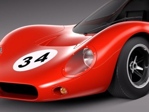 P68 GT 1986 Race Car 3D Модель