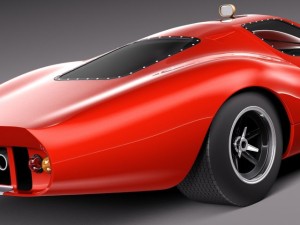 P68 GT 1986 Race Car 3D Модель