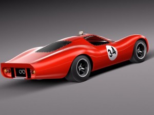 P68 GT 1986 Race Car 3D Модель
