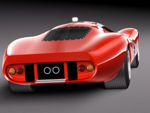P68 GT 1986 Race Car 3D Модель