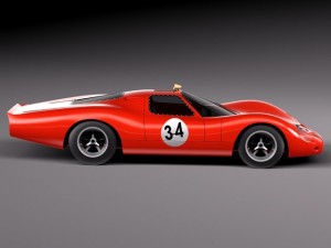 P68 GT 1986 Race Car 3D Модель