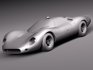 P68 GT 1986 Race Car 3D Модель