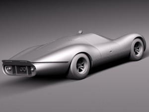 P68 GT 1986 Race Car 3D Модель