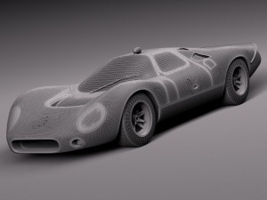 P68 GT 1986 Race Car 3D Модель