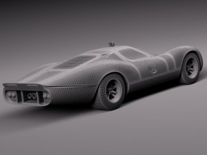 P68 GT 1986 Race Car 3D Модель