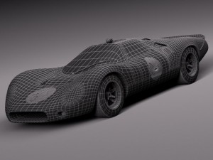 P68 GT 1986 Race Car 3D Модель