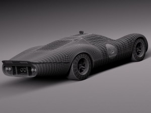 P68 GT 1986 Race Car 3D Модель