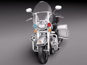 Harley Davidson Road King NYPD Police 2015 3D Model
