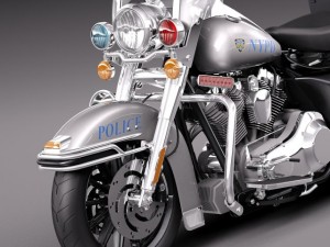 Harley Davidson Road King NYPD Police 2015 Model 3D
