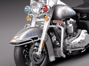 Harley Davidson Road King NYPD Police 2015 3D Model