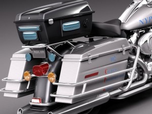 Harley Davidson Road King NYPD Police 2015 Model 3D