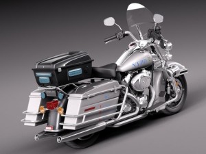 Harley Davidson Road King NYPD Police 2015 Model 3D