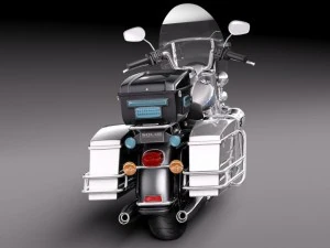 Harley Davidson Road King NYPD Police 2015 3D Model