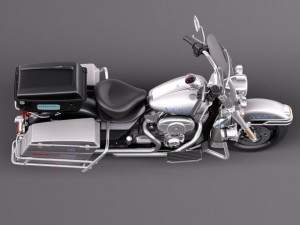 Harley Davidson Road King NYPD Police 2015 Model 3D