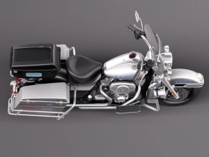 Harley Davidson Road King NYPD Police 2015 3D Model