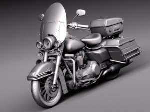 Harley Davidson Road King NYPD Police 2015 Model 3D
