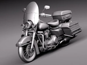 Harley Davidson Road King NYPD Police 2015 3D Model
