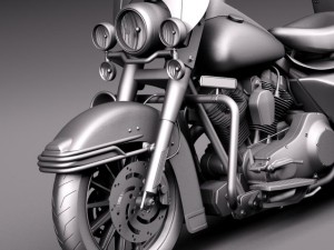 Harley Davidson Road King NYPD Police 2015 Model 3D