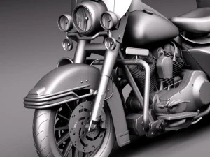 Harley Davidson Road King NYPD Police 2015 3D Model