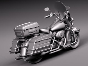 Harley Davidson Road King NYPD Police 2015 Model 3D