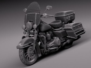 Harley Davidson Road King NYPD Police 2015 Model 3D
