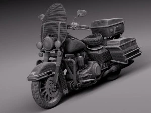 Harley Davidson Road King NYPD Police 2015 3D Model