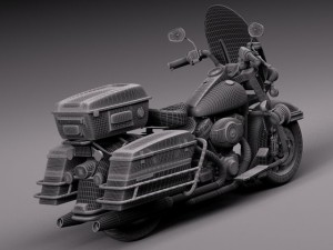 Harley Davidson Road King NYPD Police 2015 Model 3D