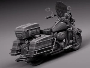 Harley Davidson Road King NYPD Police 2015 3D Model
